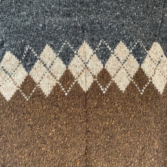 VTG Liz Claiborne Turtleneck Sweater Argyle Cozy Retro 80s-90s Preppy Medium - Picture 8 of 14